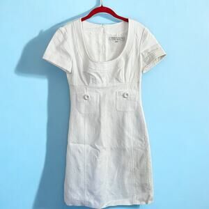 Trina Turk ultra white textured dress, size 0